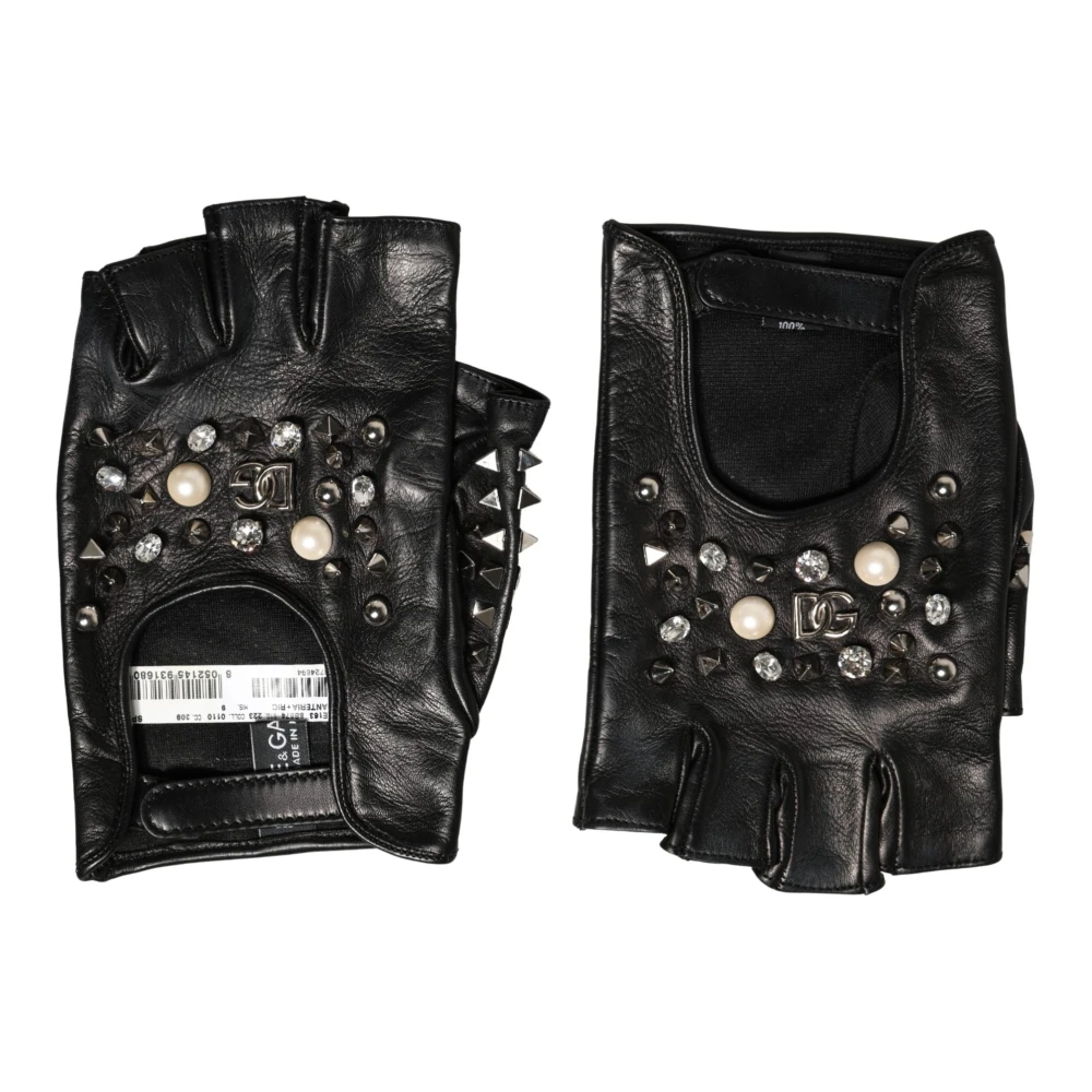 Dolce & Gabbana Women's Black Short Gloves - Gloves - One Size - Accessories