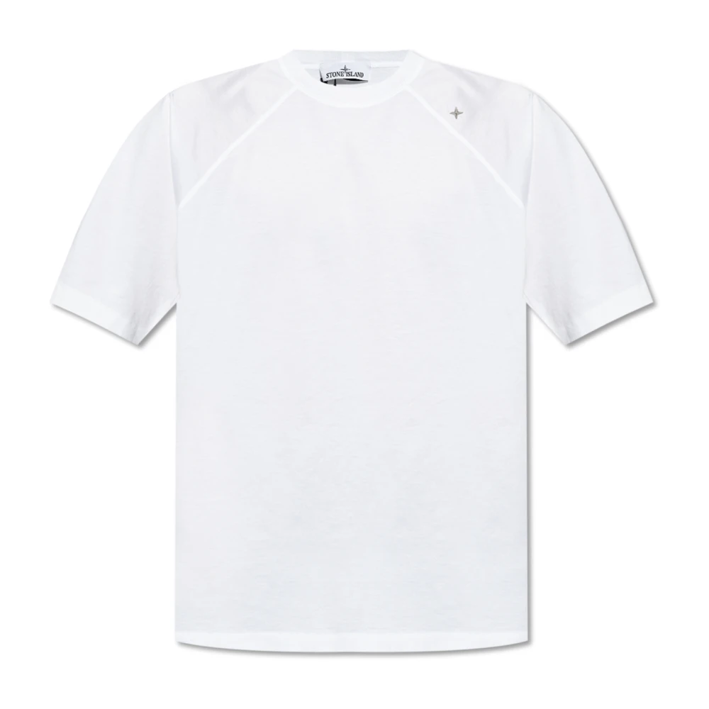 Stone Island Katoenen T-shirt White Heren
