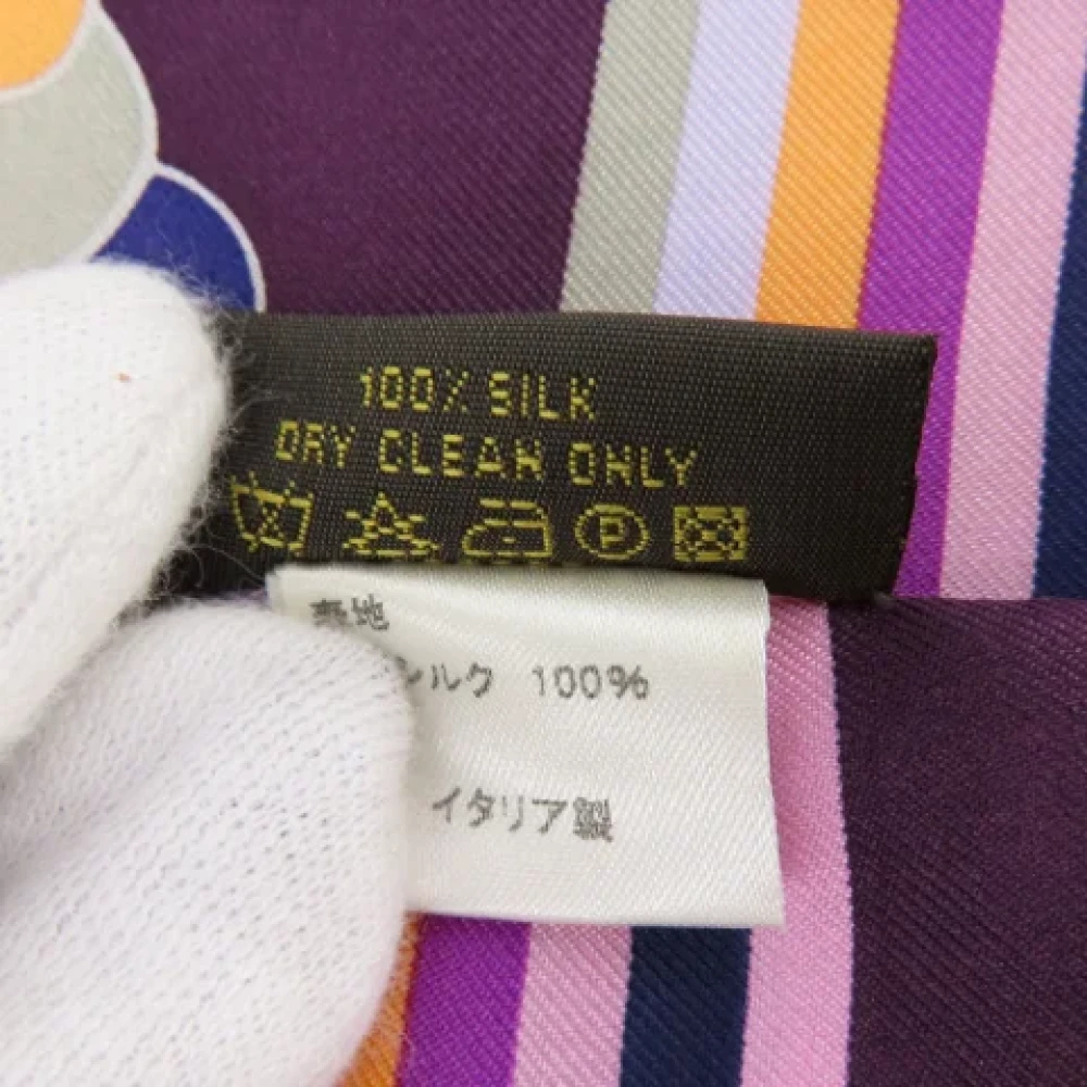 Louis Vuitton Vintage Pre-owned Silk scarves Purple Dames