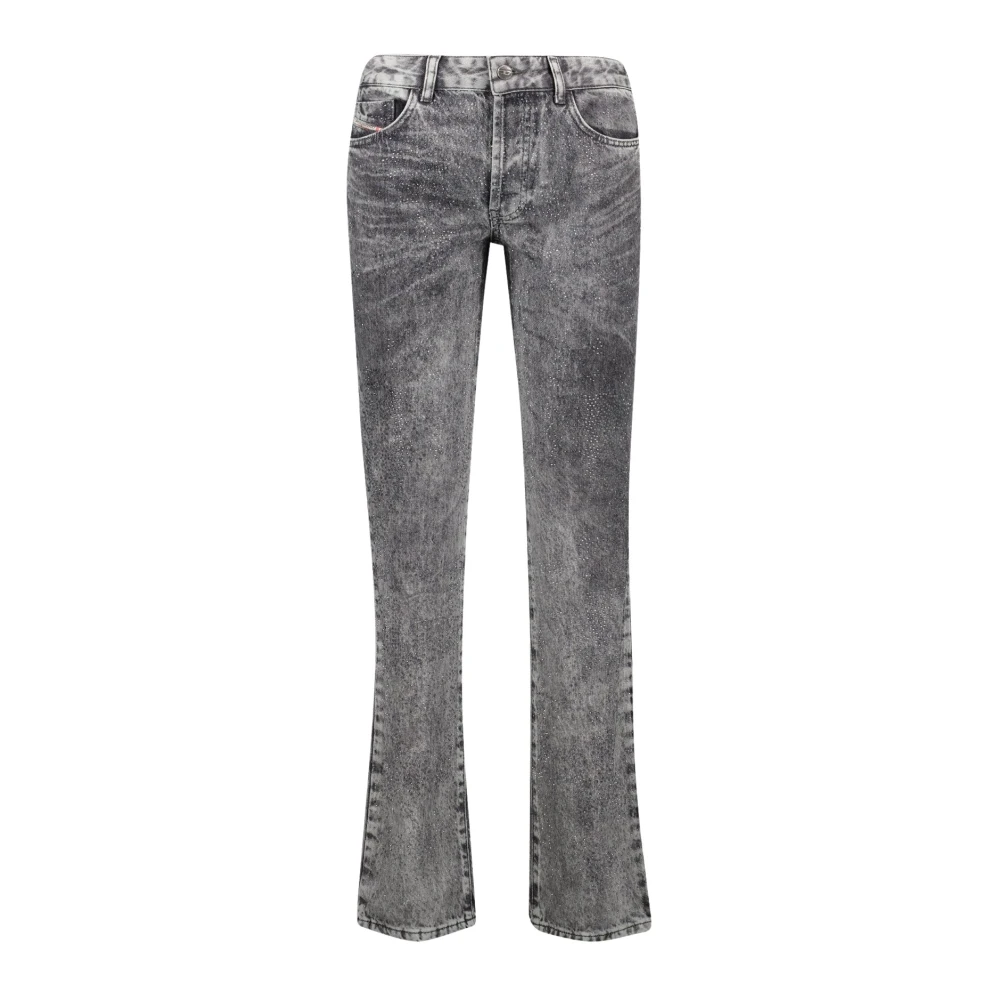 Diesel Strass Jeans 1989 D-Mine Rechte Snit Gray Dames