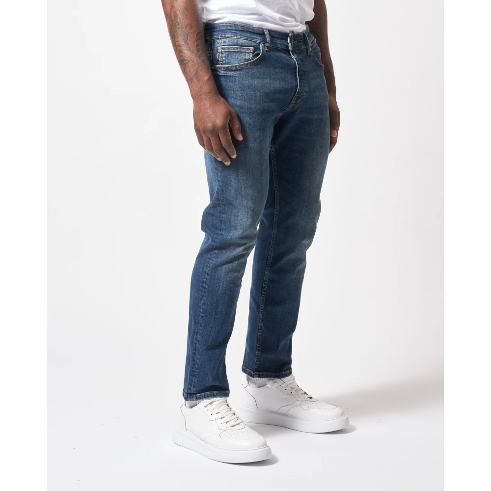 Hugo Boss Slim Fit Blauwe Jeans met NorHeren Taille Blue Heren