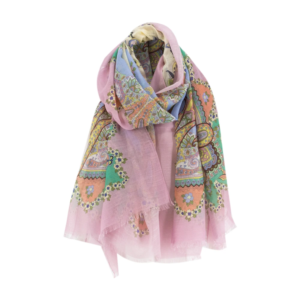 ETRO Paisley Motief Lente Sjaal Multicolor Dames