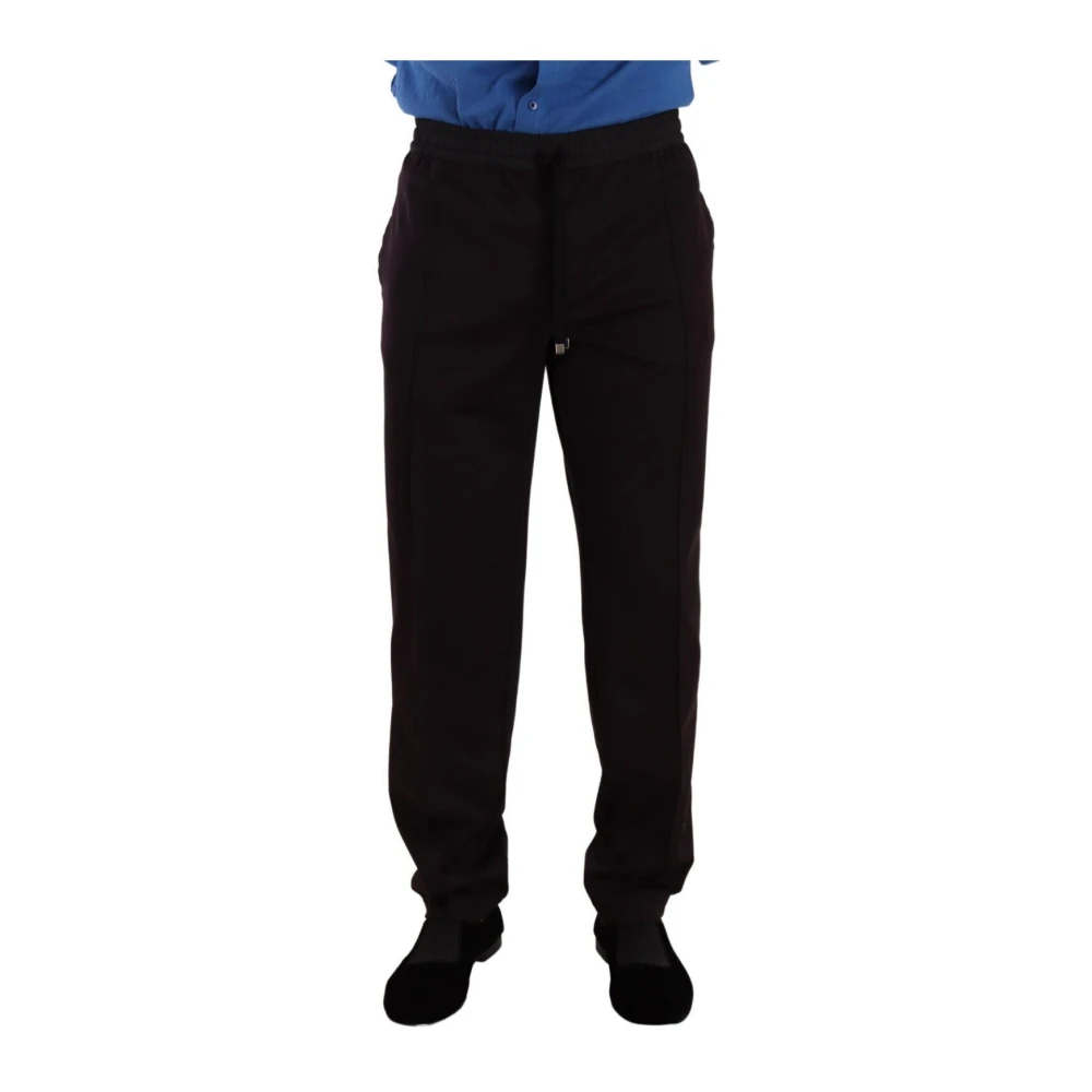 Dolce & Gabbana Men's Burgundy Cotton Joggers