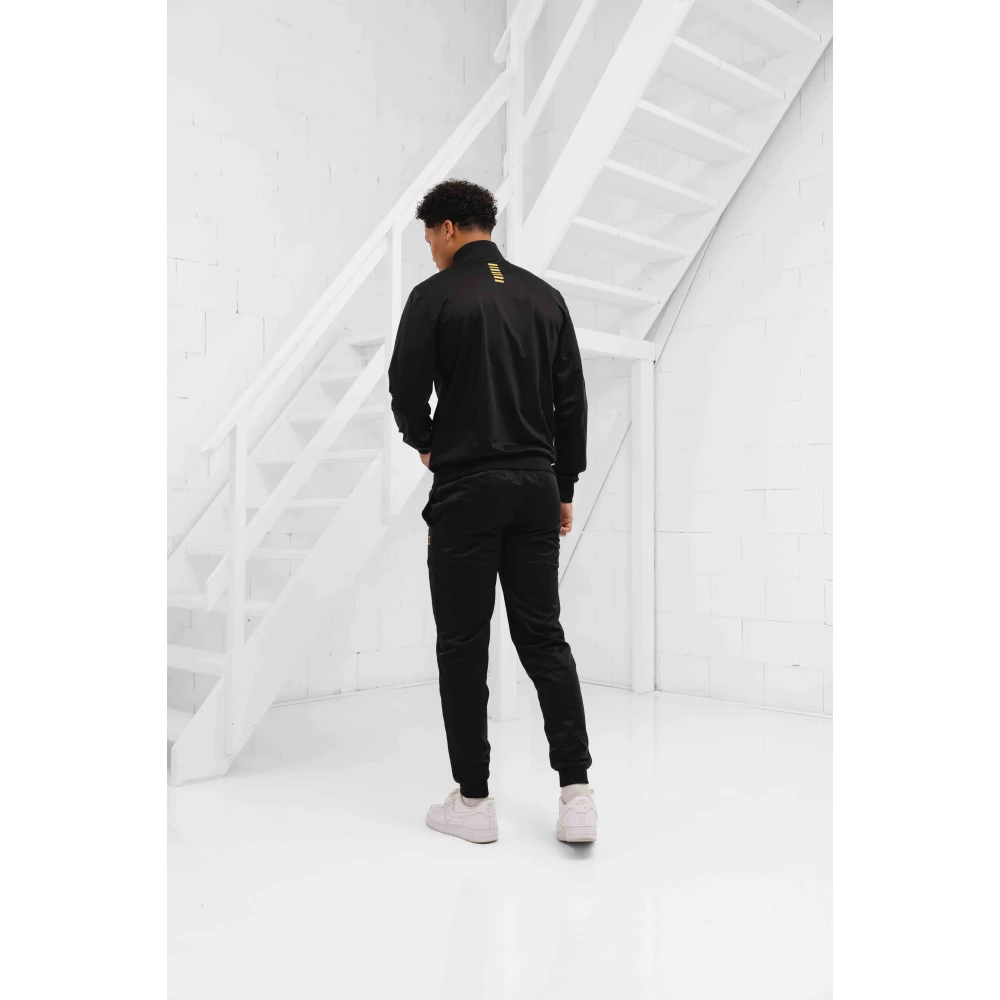 Emporio Armani Zwart Goud Heren Trainingspak Stijlvol Model Black Heren