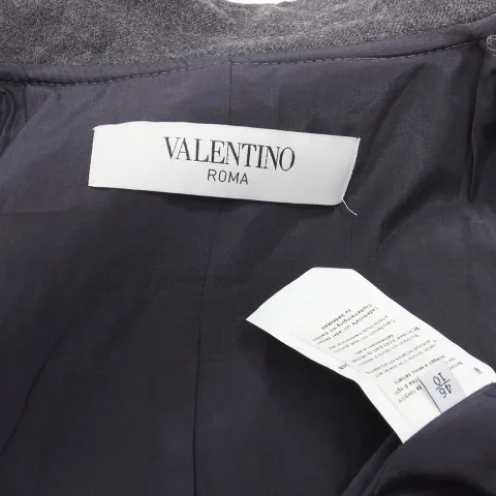Valentino Vintage Pre-owned Wool outerwear Gray Dames