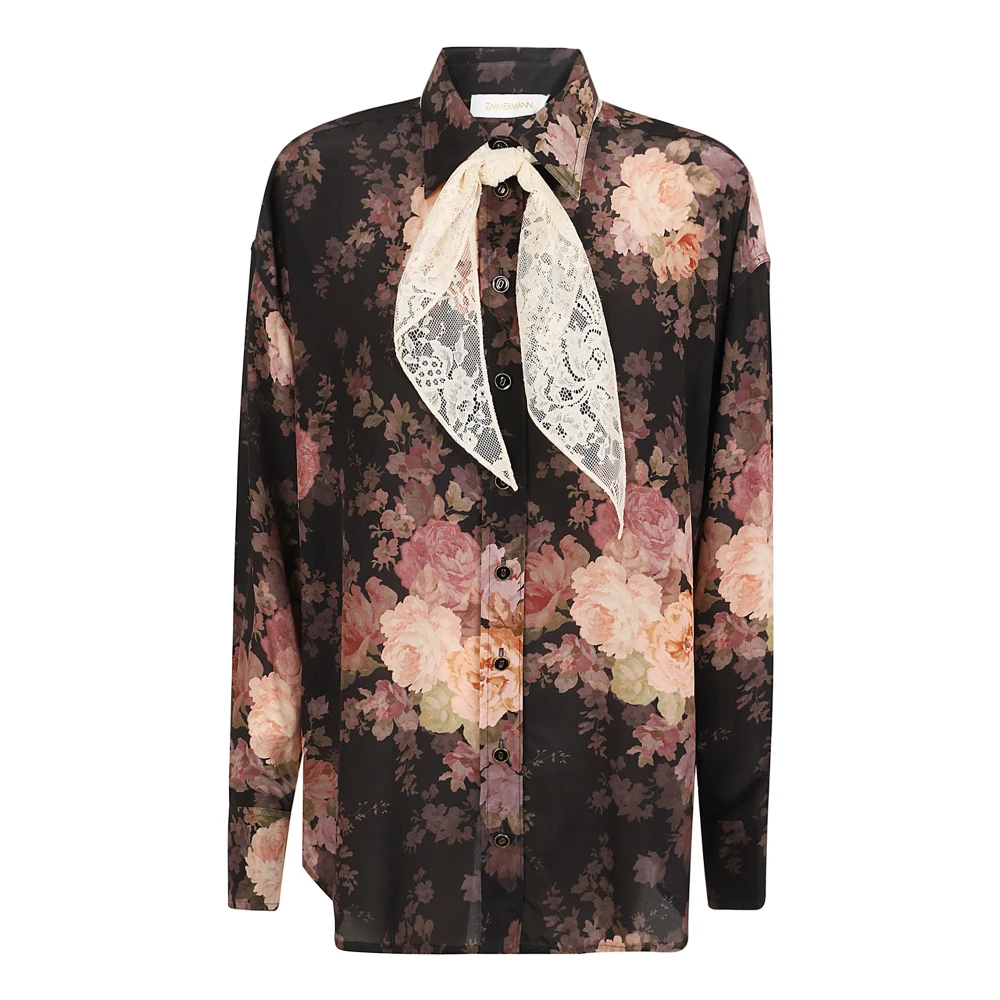 Zimmermann Zwarte shirts voor vrouwen Aw24 Multicolor Dames