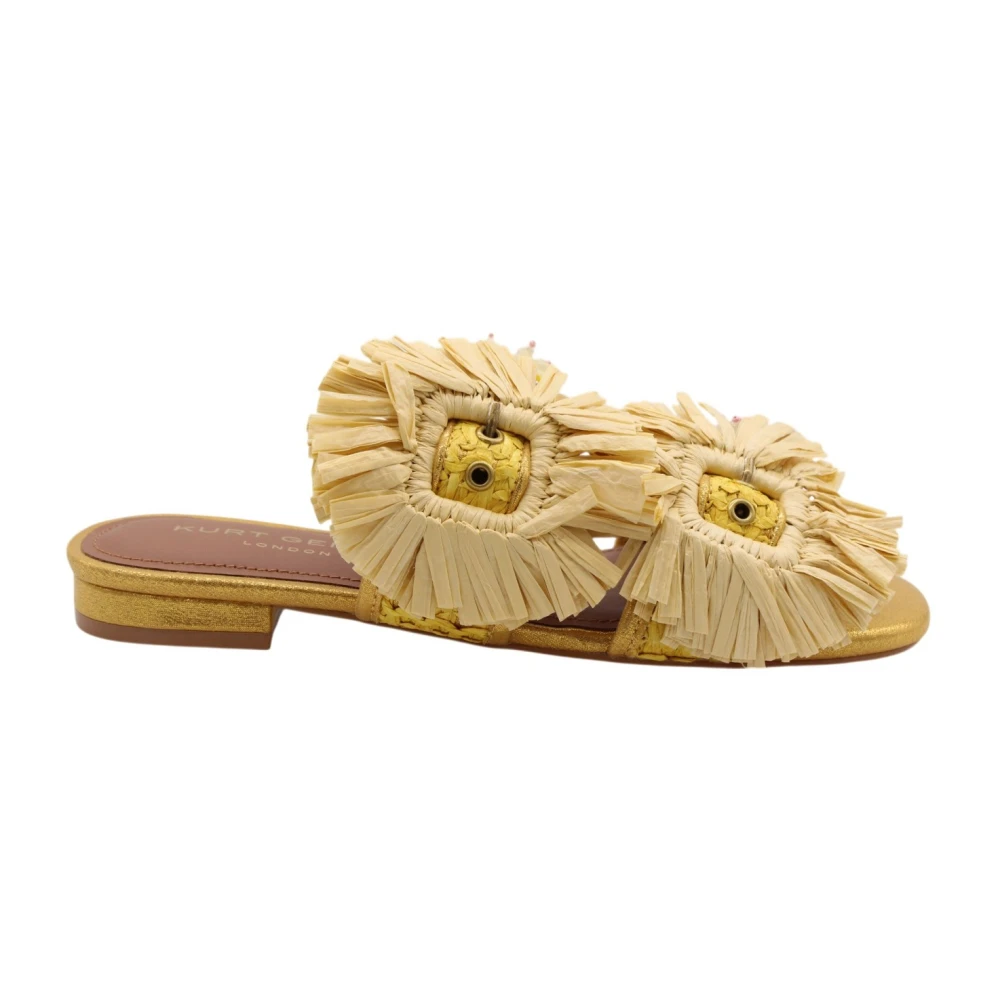 Kurt Geiger Women's Yellow Sliders, 4 Uk, Harford Slider