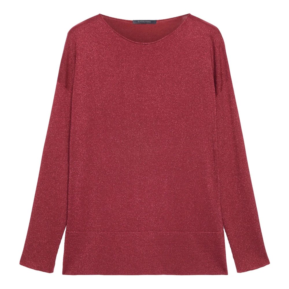 Elena Mirò Stijlvolle Maglia Top Red Dames