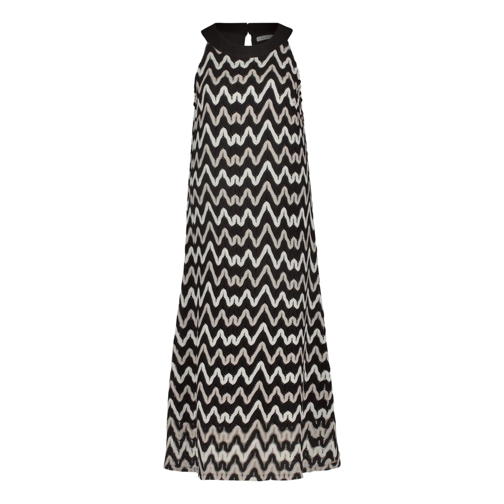 Betty & Co Mouwloze Halternek Jurk Black Dames