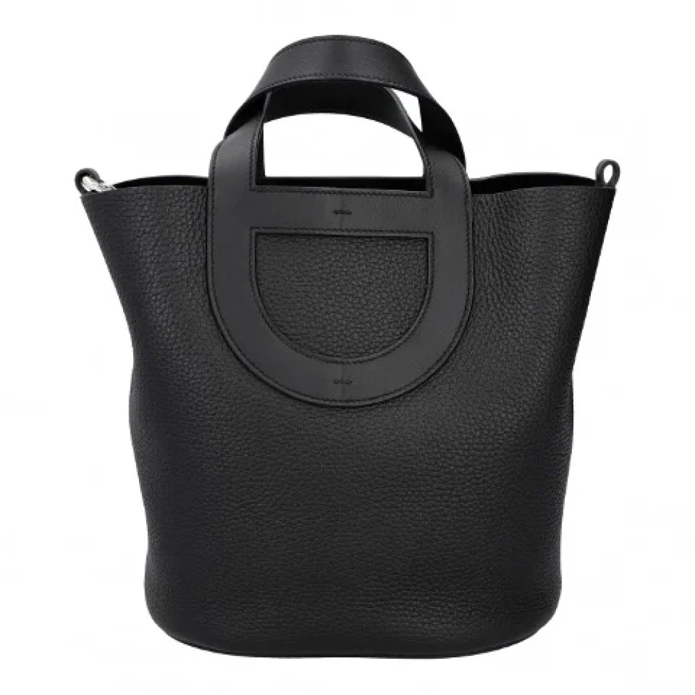 Hermès Vintage Pre-owned Leather handbags Black Dames