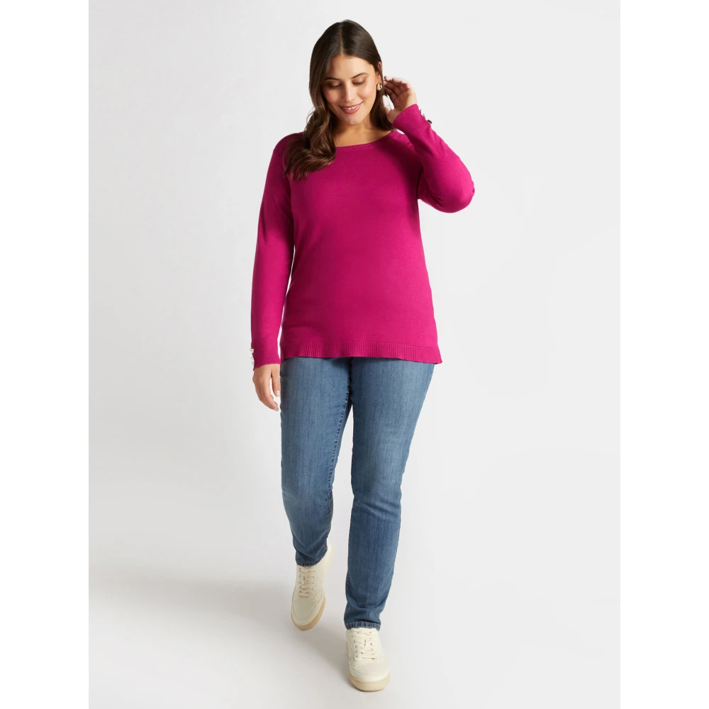 Fiorella Rubino Trui met Lenzing™ Ecovero™ Viscose Pink Dames