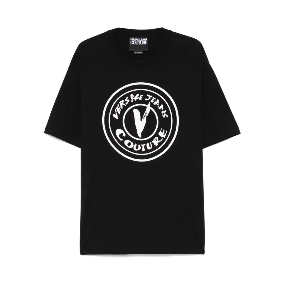 Versace Jeans Couture Zwart Crew Neck T-shirt Black Heren