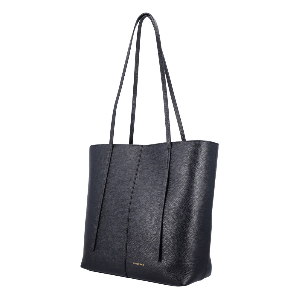 By Malene Birger Zwarte Leren Tote Tas By Herenne Birger Black Dames