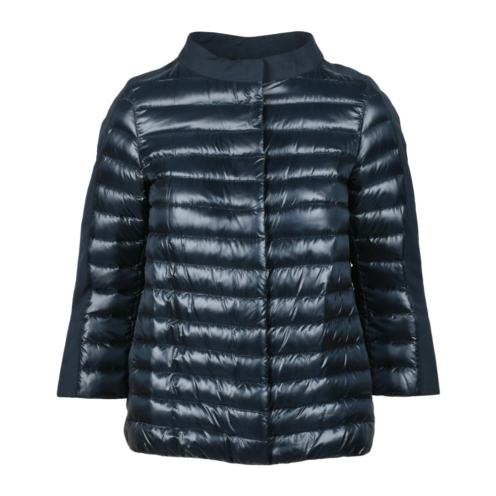 Herno Lichtgewicht Nylon Pufferjas Blue Dames