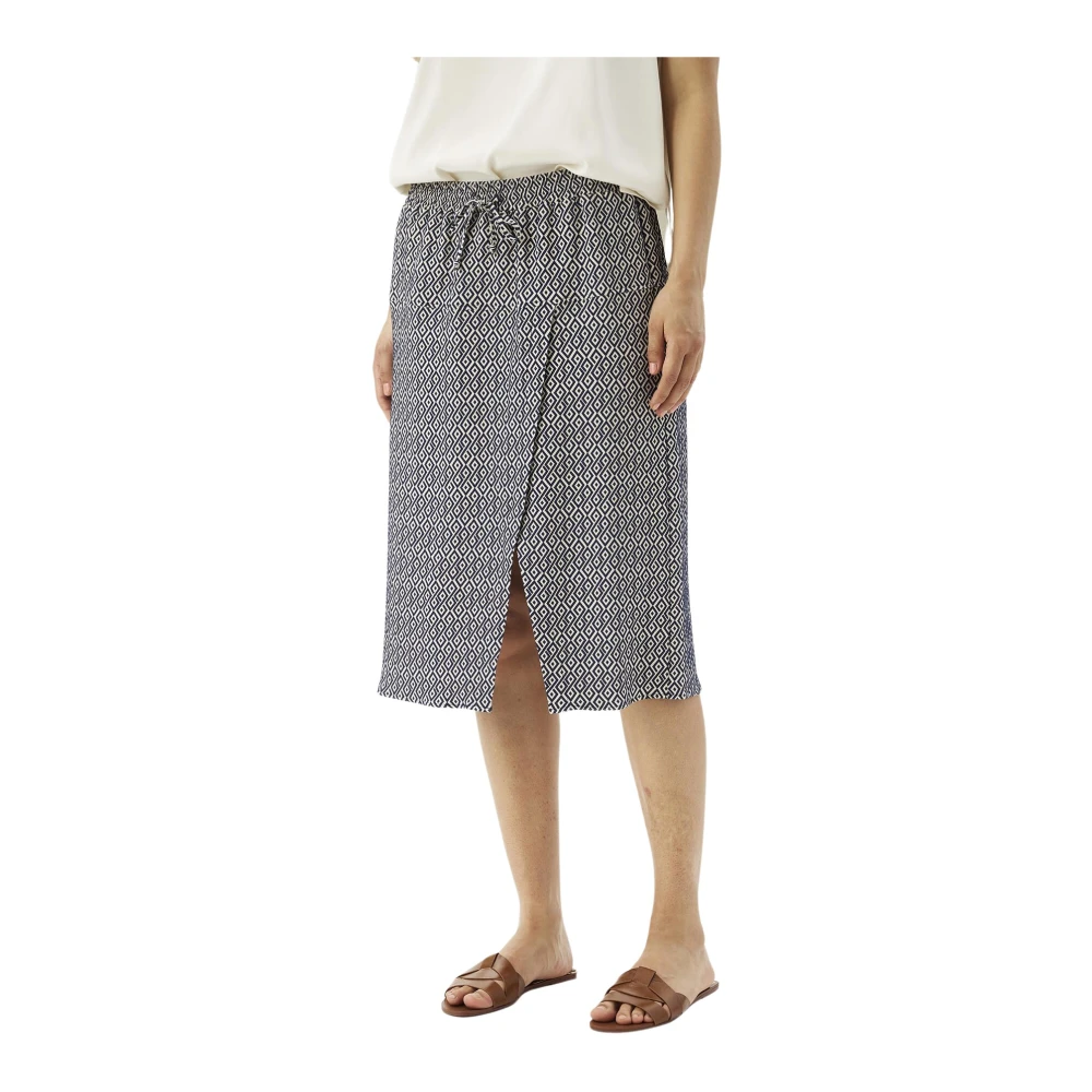 IN Front Sensa Rok Marine Print Blue Dames