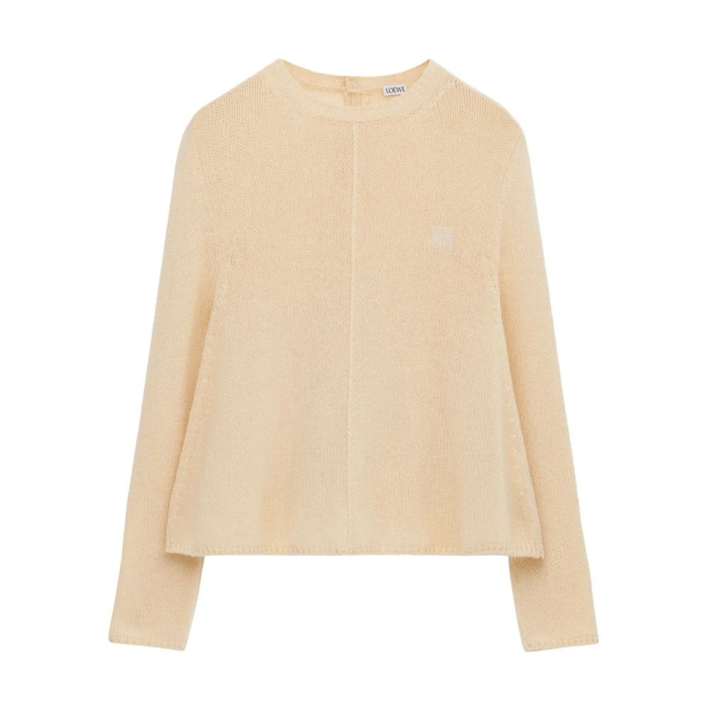 Loewe Women's Beige Jumper In Cashmere - Cashmere Knitwear - M - Knitwear