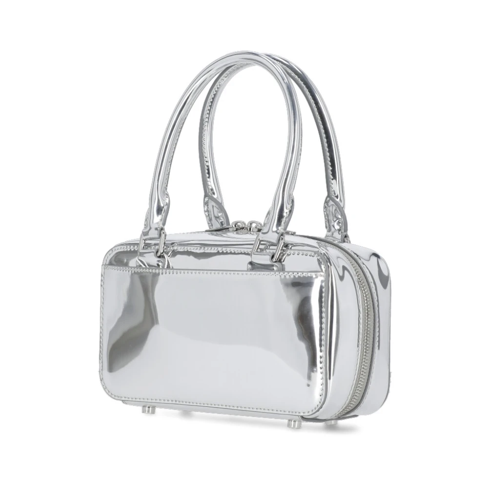 Self Portrait Zilveren Leren Handtas met Juwelen Gray Dames