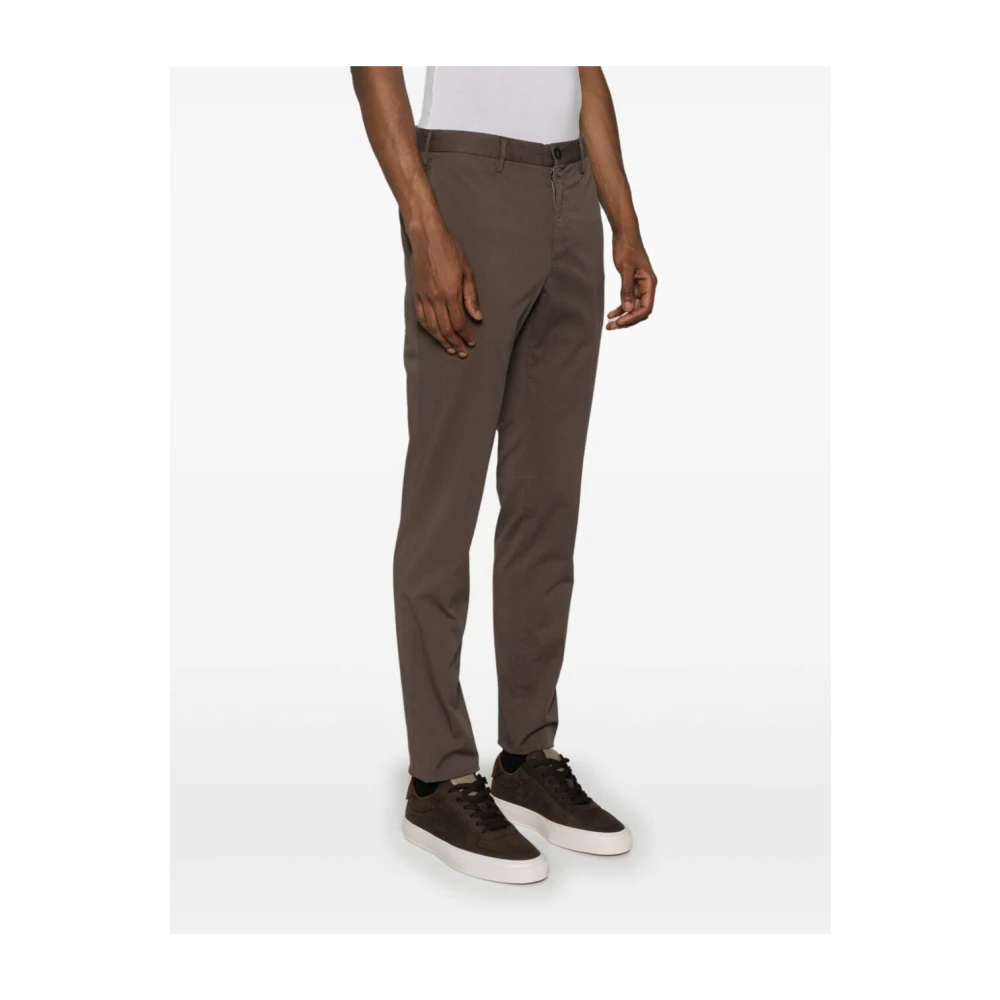 Incotex Casual Katoenen Broek Brown Heren