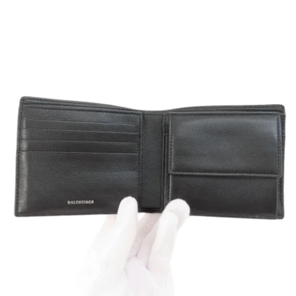 Balenciaga Vintage Pre-owned Leather wallets Black Dames