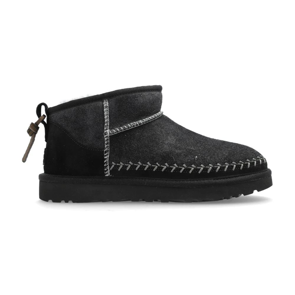 Ugg Black Winter Boots, Female, 2 Uk, Snow Boots Classic Ultra Mini Biarritz
