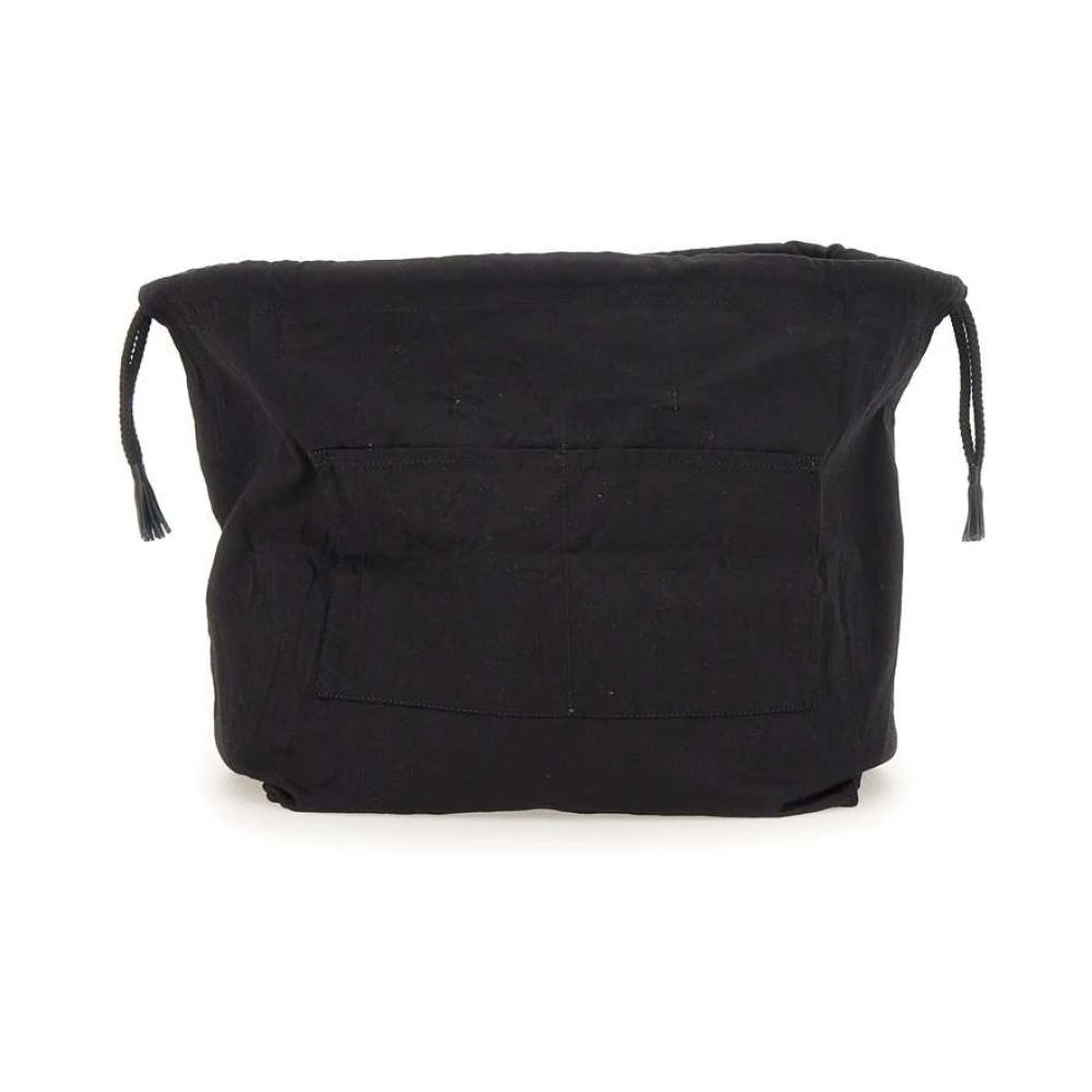 Dragon Diffusion Zwarte Katoenen Stofzak Clutch met Trekkoordsluiting Black Dames