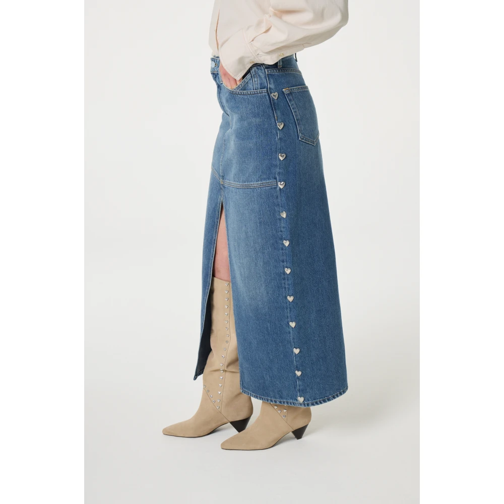 Fabienne Chapot Maya Denim Skirt Blue Dames