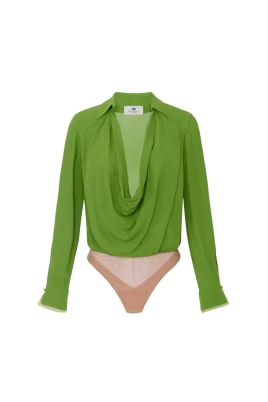 Bodysuit i viskosgeorgette