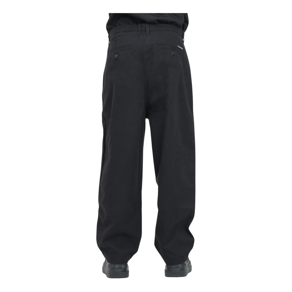 Calvin Klein Jeans Zwarte Baggy Urban Broek Black Heren