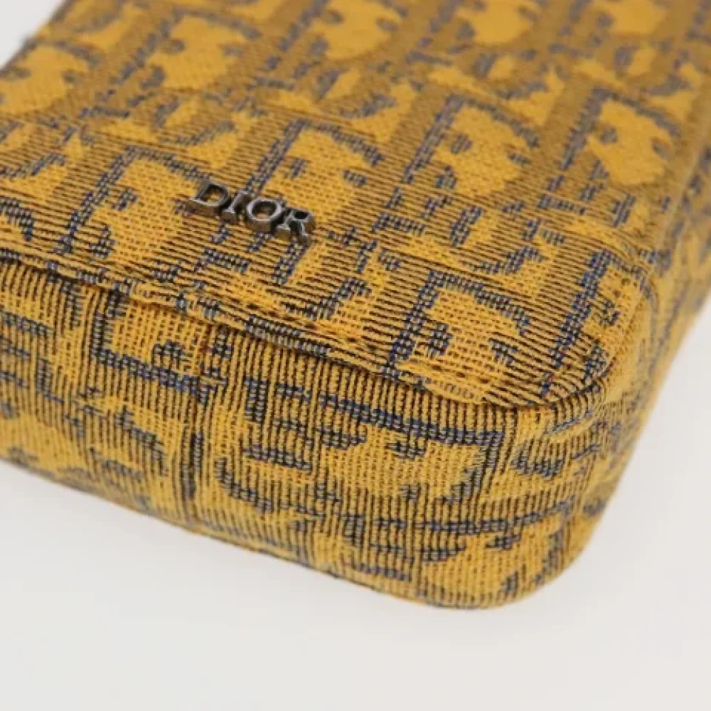 Dior Vintage Pre-owned Canvas shoulder-bags Yellow Heren