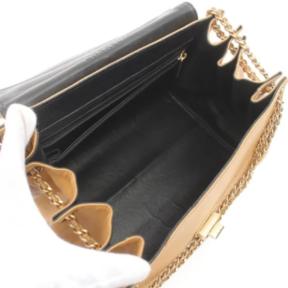 Chanel Vintage Pre-owned Leather shoulder-bags Beige Dames