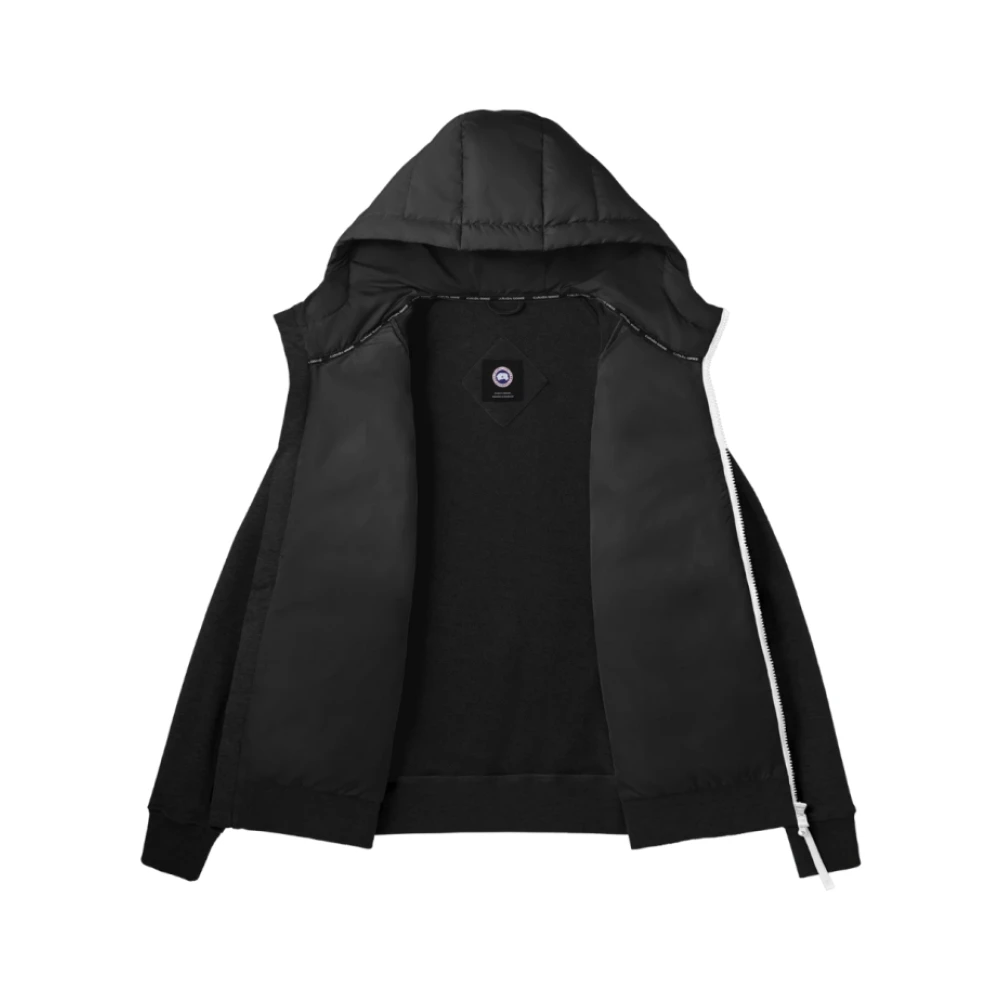 Canada Goose Zwarte HyBridge Huron Hoodie met rits Black Heren