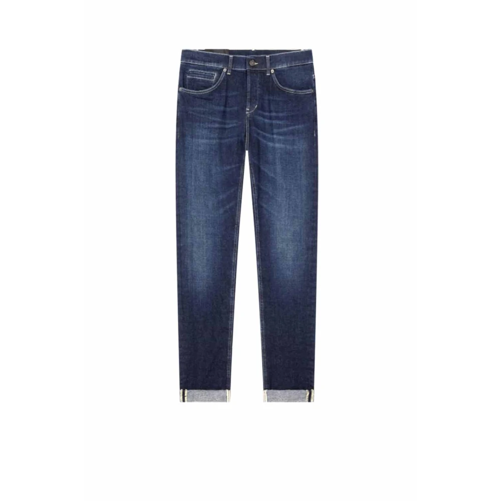 Dondup Skinny Fit Lage Taille Donkere Wassing Jeans Blue Heren