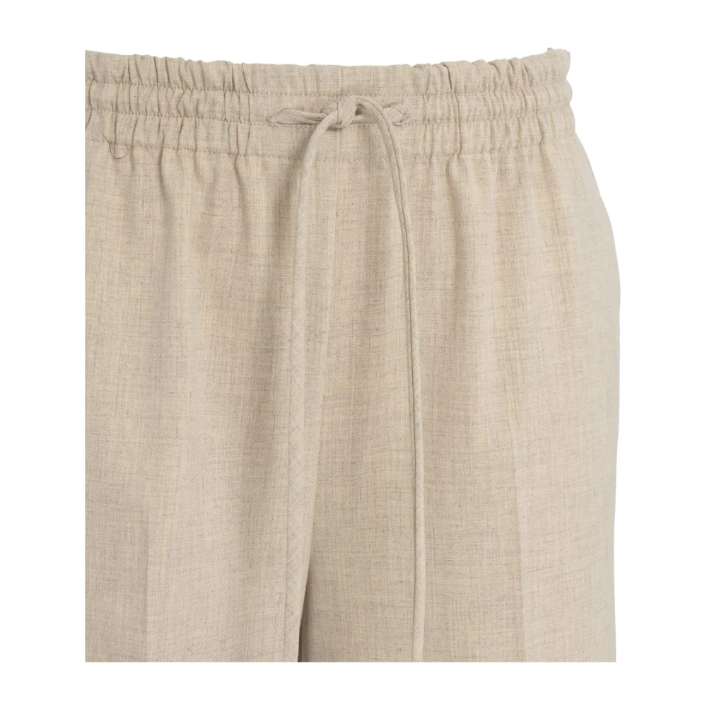 Ottod'Ame Beige Elastische Taille Broek Ss25 Beige Dames