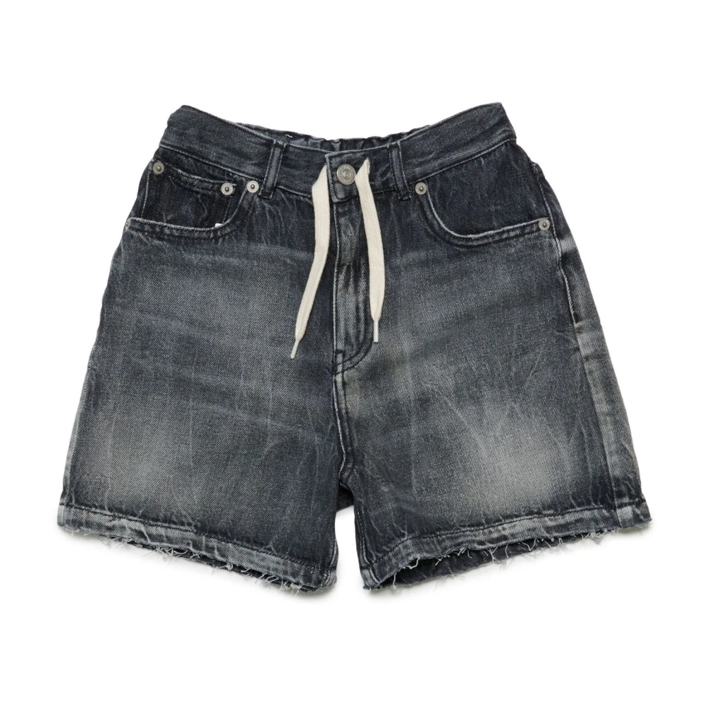 Maison Margiela Svarta Denim Logo Patch Shorts Black, Flicka