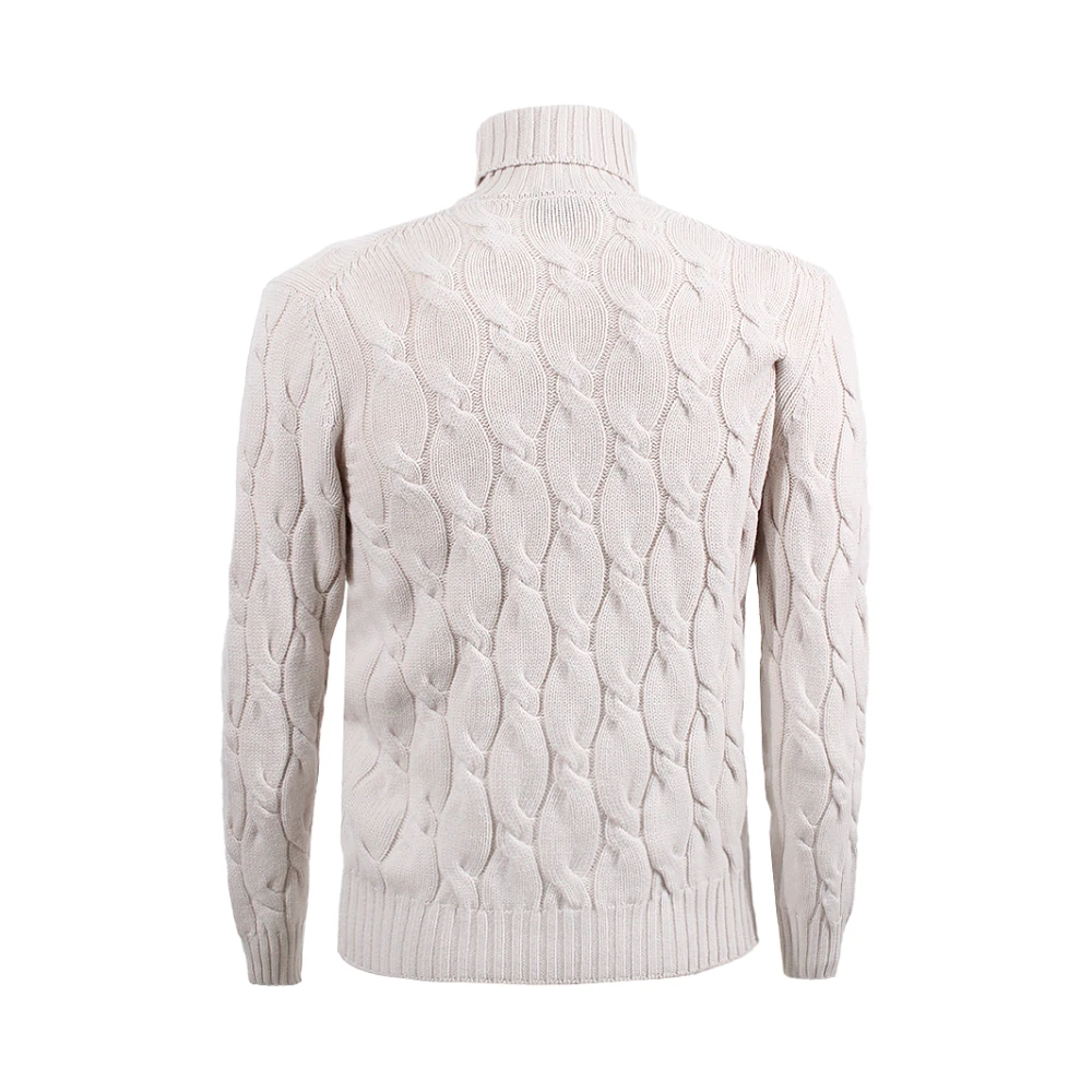 Barba Witte Coltrui Trui Wol Kasjmier White Heren