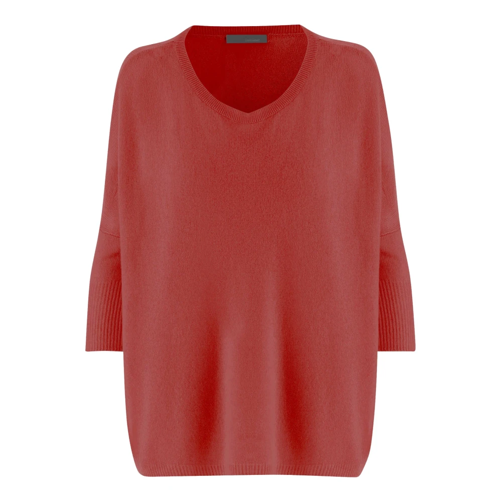 Allude Women's Red Cashmere Jumper - Cashmere Knitwear - M - Knitwear