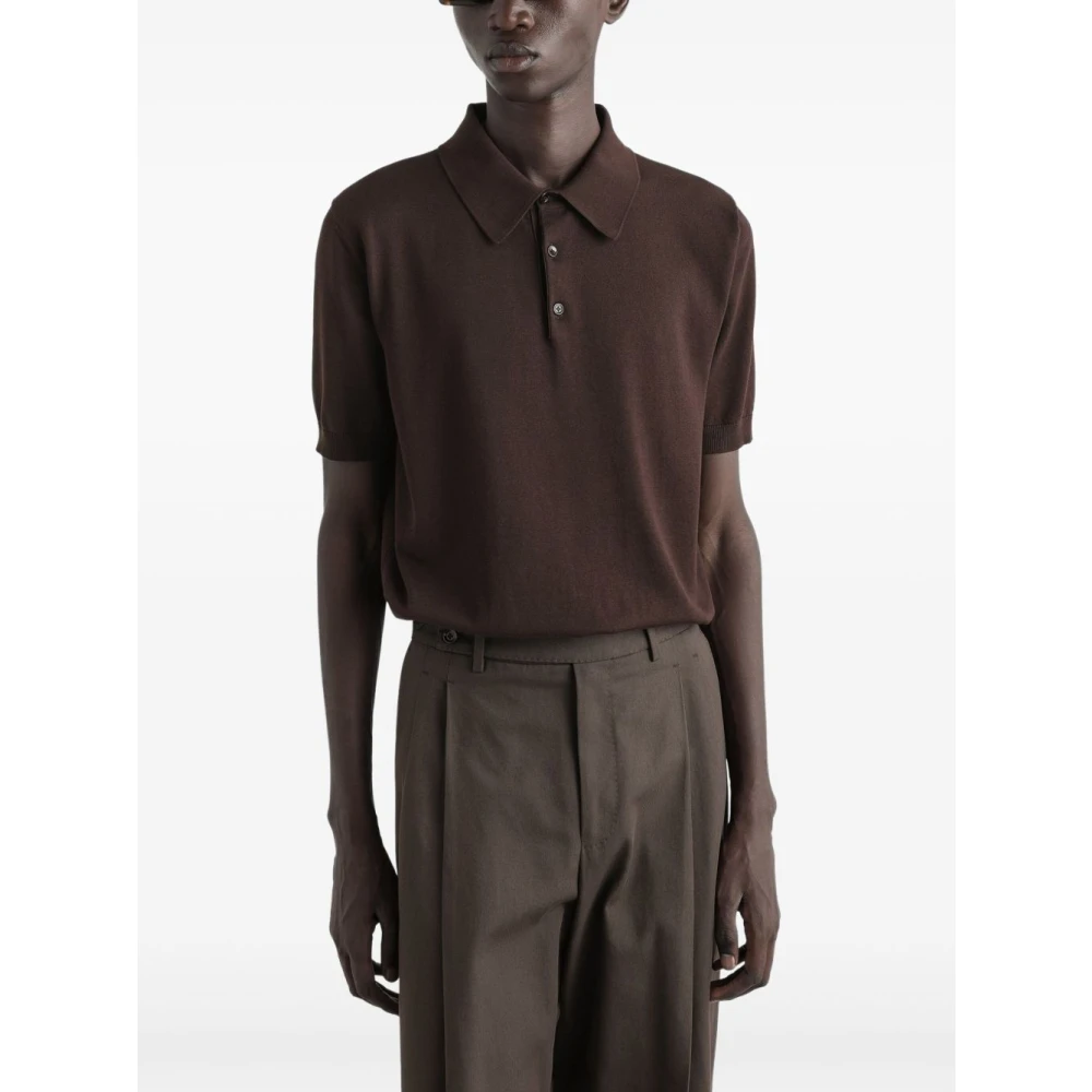 Dolce & Gabbana Bruine T-shirt en Polo Brown Heren