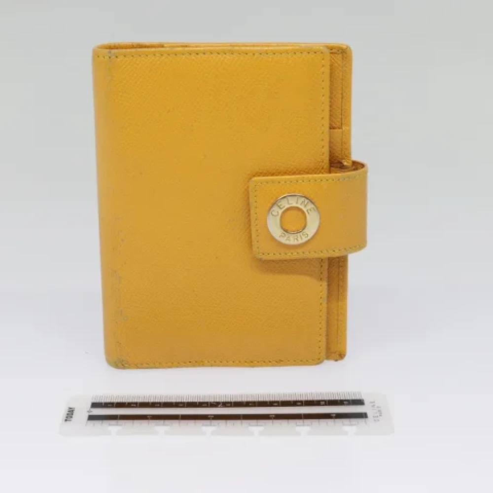 Celine Vintage Pre-owned Leather home-office Yellow Dames