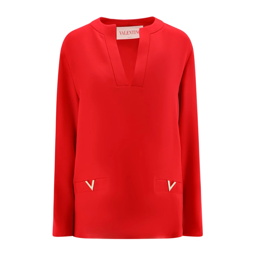 Valentino Garavani Stijlvol Shirt met Uniek Ontwerp Red Dames