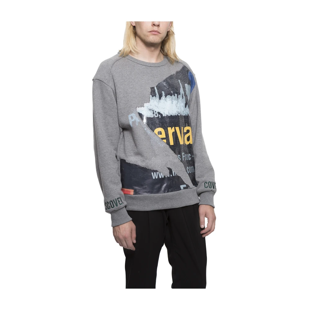 Juun.J Geborduurde Print Sweater Gray Heren