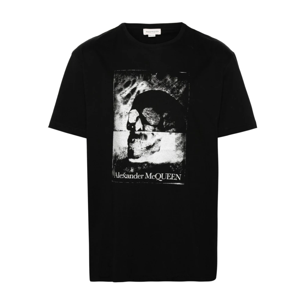 Alexander mcqueen Zwarte T-shirts en Polos met Logo en Skull Print Black Heren