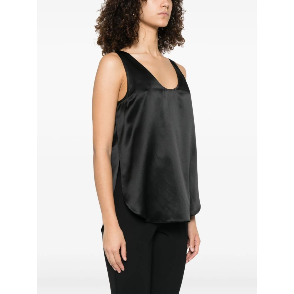 Max Mara Zwarte Zijden Top Dameskleding Black Dames