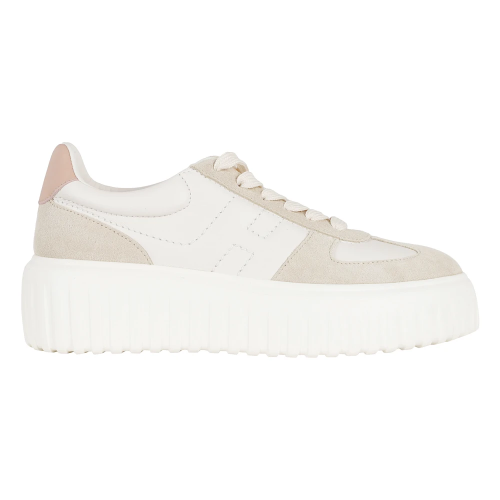 Hogan H-stripes Basket Dames Schoenen Beige