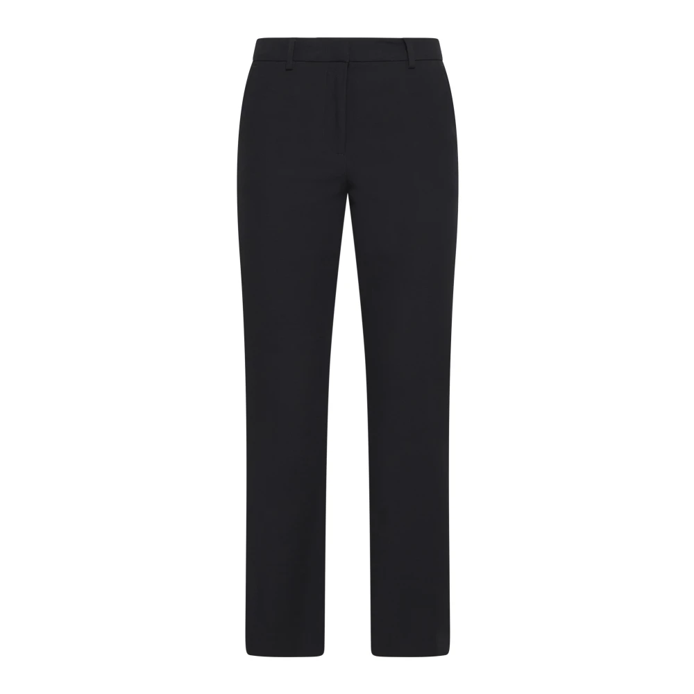 PT Torino Zwarte Broek met Geribbelde Top Crop Black Dames