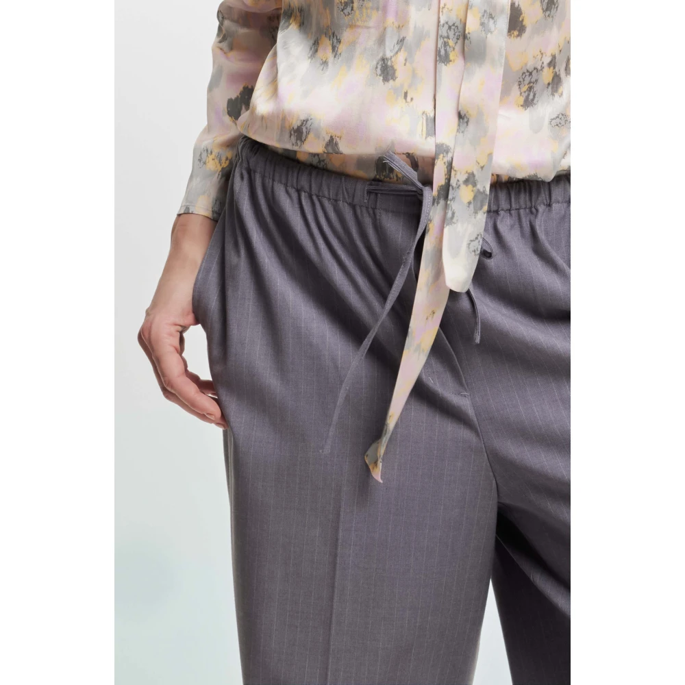 Kocca Elegante Gestreepte Broek met Koord Multicolor Dames