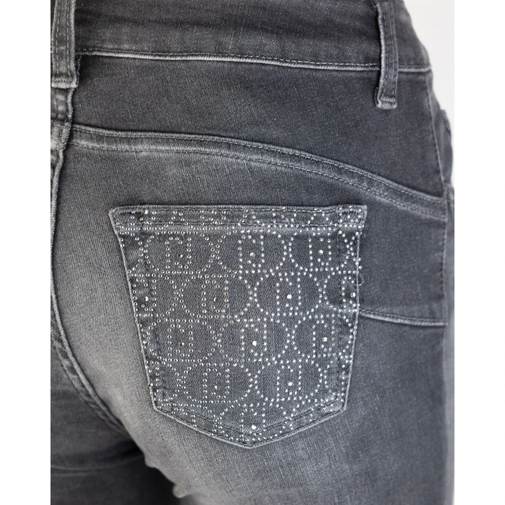Liu Jo Hoge taille skinny denim jeans Gray Dames