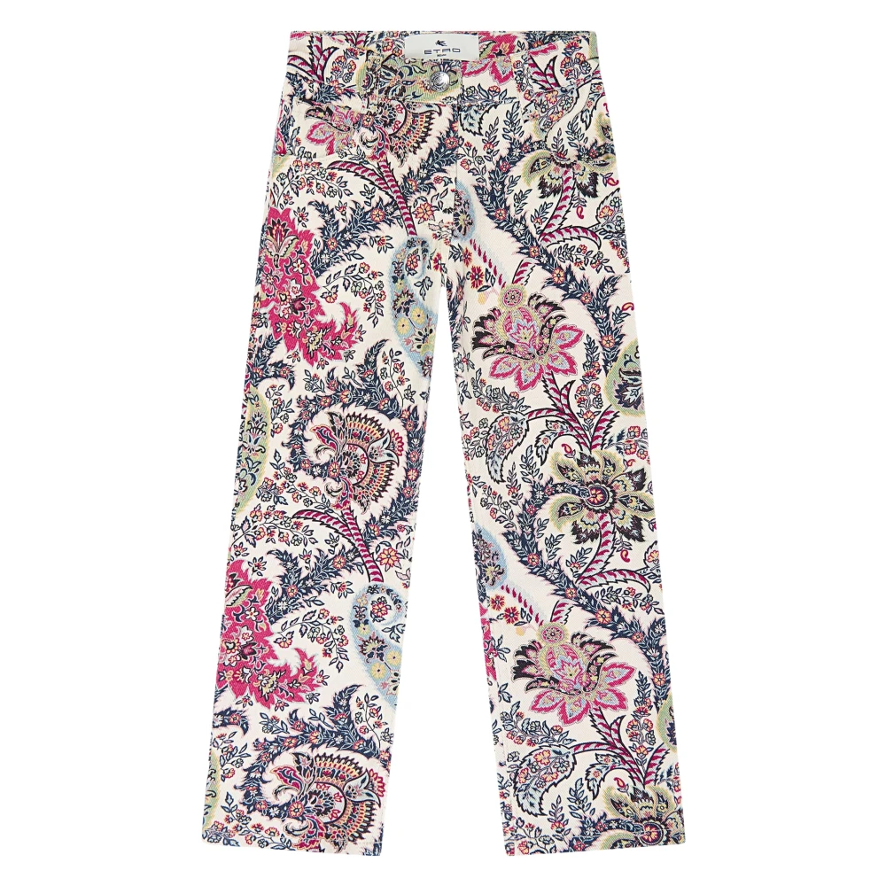Etro Girls Multicolor Trousers, 14 Y, Paisley Print Trousers