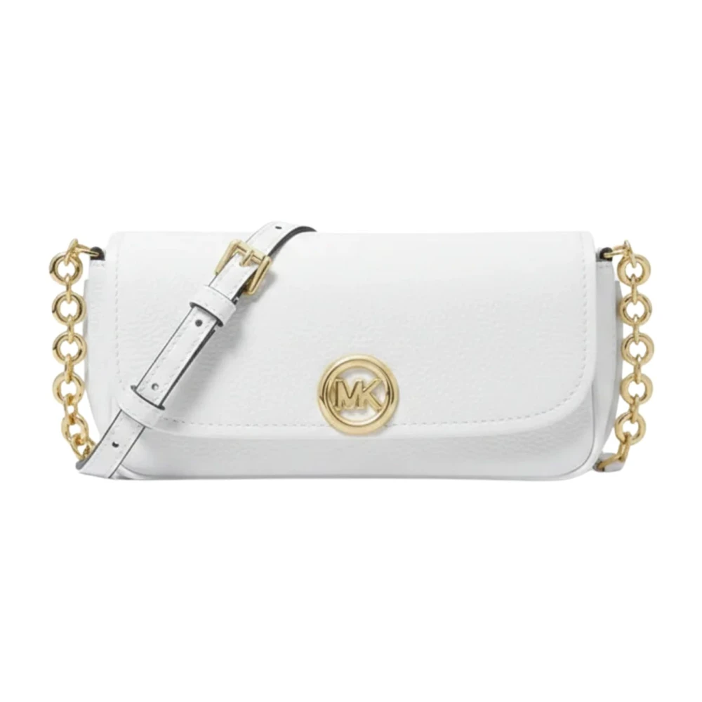 Michael Kors Women's White Nolita Small Pebbled Leather Crossbody Bag - Cross Body Bags - One Size - Bags