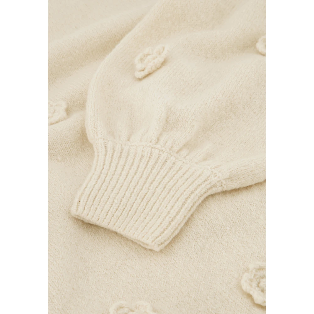 Fabienne Chapot Beige Gebreide Rozen Pullover Beige Dames