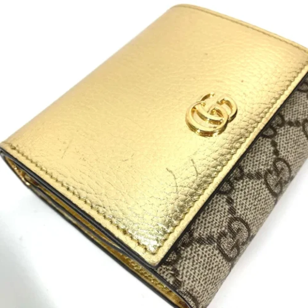 Gucci Vintage Pre-owned Leather wallets Yellow Dames
